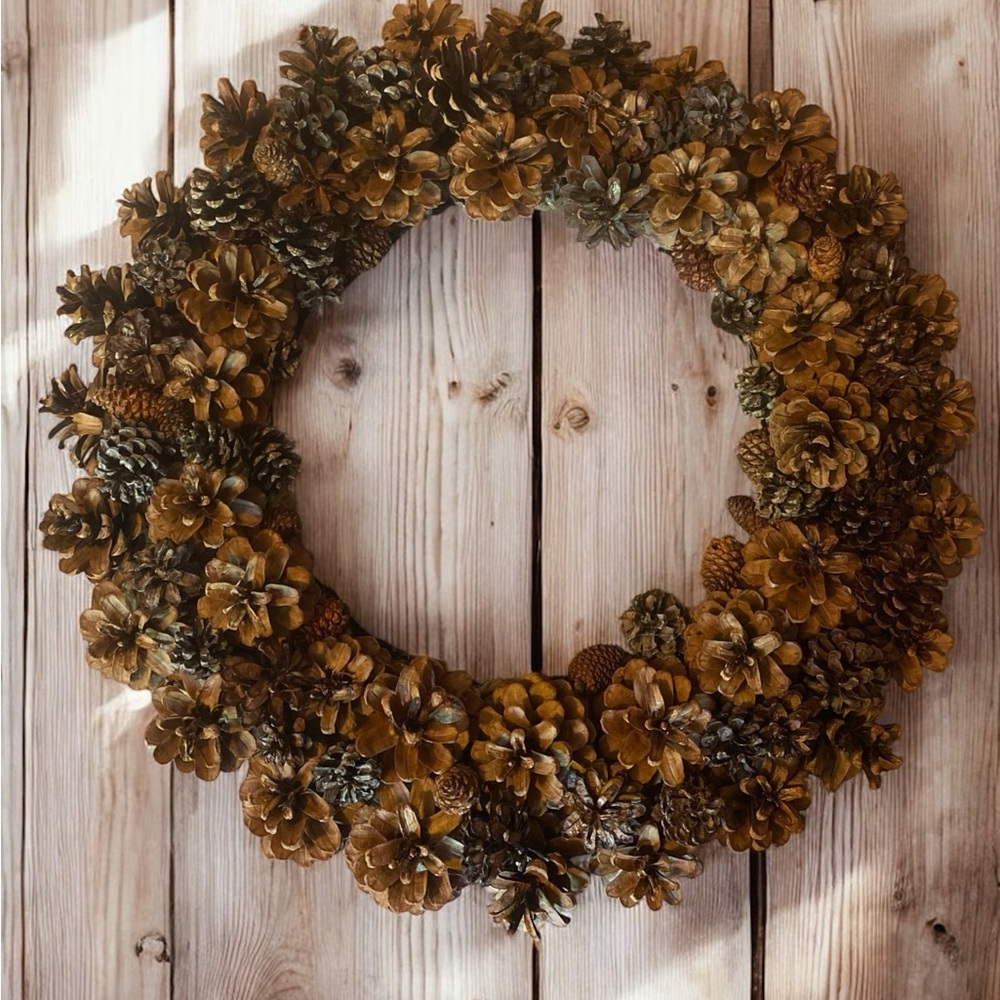 Handmade Pinecone Wreath